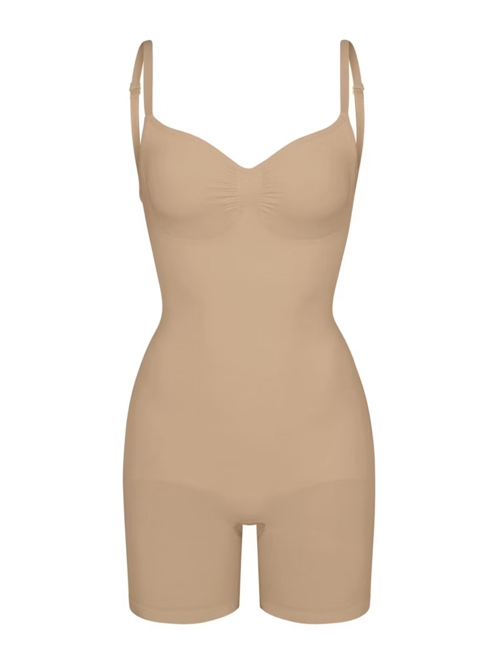 New SKIMS Seamless Sculpt Mid Thigh Bodysuit SIZE SMALL Butt Enhancing Clay NWOT